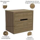 Kit 02 Mesas De Cabeceira 2 Gavetas 54 Cm S822 Kappesberg