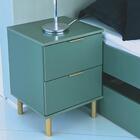 Kit 02 Mesas De Cabeceira 2 Gavetas Pes Madeira Dm125 Dtall