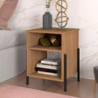 Kit 02 Mesas De Cabeceira 2 Nichos Pés Metálicos Viena New De