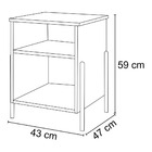 Kit 02 Mesas De Cabeceira 2 Nichos Pés Metálicos Viena New De