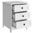 Kit 02 Mesas De Cabeceira 3 Gavetas 45 Cm Dm111 Dtall