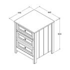 Kit 02 Mesas De Cabeceira 3 Gavetas 45 Cm Dm111 Dtall