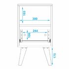 Kit 02 Mesas De Cabeceira Com 01 Gaveta Pés De Madeira Cain B