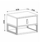 Kit 02 Mesas De Cabeceira Com 01 Gaveta Suspenso Sigma C03 Pr