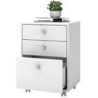 Kit 02 Mesas De Cabeceira Com 03 Gavetas Kim B03 Branco - Lya