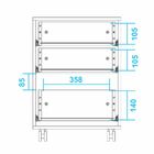 Kit 02 Mesas De Cabeceira Com 03 Gavetas Kim B03 Branco - Lya