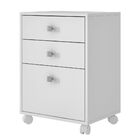 Kit 02 Mesas De Cabeceira Com 03 Gavetas Kim B03 Branco - Lya