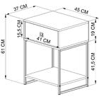 Kit 02 Mesas De Cabeceira Estilo Industrial 01 Gvt P1026 Pp