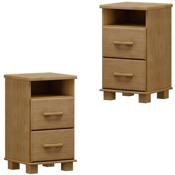 Kit 02 Mesas De Cabeceira Madeira Maciça 44 Cm 2249 Milani St