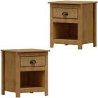 Kit 02 Mesas De Cabeceira Madeira Maciça 46 Cm 9100 Milani St