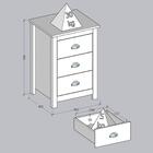 Kit 02 Mesas De Cabeceira Madeira Maciça 46 Cm 9130 Milani St