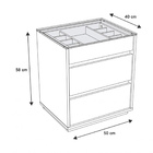 Kit 02 Mesas De Cabeceira Organizadora Ellie 3 Gavetas - D'ro