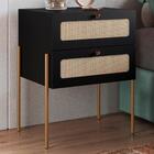 Kit 02 Mesas De Cabeceira Palhinha 28933 Linha Oslo Artesano