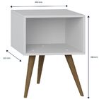 Kit 02 Mesas De Cabeceira Retrô Branco Tx - Be Mobiliário