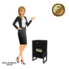 Kit 02 Mesas De Cabeceira Wolli Com 01 Gaveta Preto - D'rossi