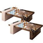 Kit 02 Mesas De Centro Espelhada Sala De Estar Lord B01 Deck