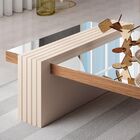 Kit 02 Mesas De Centro Espelhada Sala De Estar Lord B01 Natur