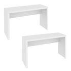 Kit 02 Mesas Para Escritório E Home Office Maika 127 Cm T01 B