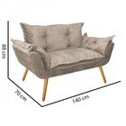 Kit 02 Namoradeira Sofá Opala Para Sala De Estar Recepção Cor