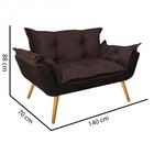 Kit 02 Namoradeira Sofá Opala Para Sala De Estar Recepção Cor