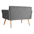 Kit 02 Namoradeiras Isabela Linho Cores - Ds Estofados - Cinza