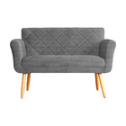 Kit 02 Namoradeiras Isabela Linho Cores - Ds Estofados - Cinza