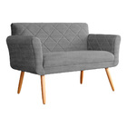 Kit 02 Namoradeiras Isabela Linho Cores - Ds Estofados - Cinza