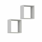 Kit 02 Nichos Mdf 20x20cm Branco