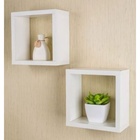 Kit 02 Nichos Mdf 20x20cm Branco