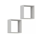 Kit 02 Nichos Mdf 20x20cm Branco