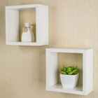 Kit 02 Nichos Mdf 20x20cm Branco