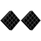 Kit 02 Nichos Porta Toalhas 16 Lugares 52x52cm Preto G01 - Gr