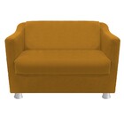 Kit 02 Poltrona  01 Namoradeira Tilla E 01 Puff Dado Suede Mo