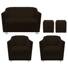 Kit 02 Poltrona  01 Namoradeira Tilla E 02 Puffs Dado Corano