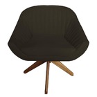 Kit 02 Poltrona Anitta Giratória Suede Marrom - D'classe Decor