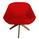 Kit 02 Poltrona Anitta Giratória Suede Vermelho - D'classe De