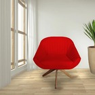 Kit 02 Poltrona Anitta Giratória Suede Vermelho - D'classe De