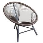 Kit 02 Poltrona Cadeira Acapulco Marrom Almofada Branco