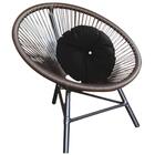 Kit 02 Poltrona Cadeira Acapulco Marrom Almofada Preto