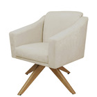 Kit 02 Poltrona Cadeira Giratória Decorativa Para Sala Estar