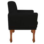 Kit 02 Poltrona Cadeira Para Sala Quarto Preto