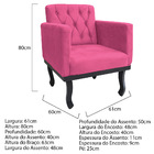 Kit 02 Poltrona Classic Corano - Amarena Móveis - Pink
