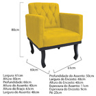 Kit 02 Poltrona Classic Corano - Doce Sonho Móveis - Amarelo