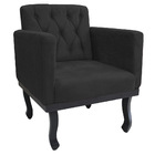 Kit 02 Poltrona Classic Corano - Doce Sonho Móveis - Preto