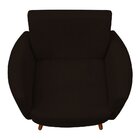 Kit 02 Poltrona Decorativa Agatha Braços Curvo Suede Marrom -