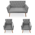 Kit 02 Poltrona Decorativa Nina Com Namoradeira Gran Nina Cap