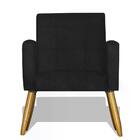 Kit 02 Poltrona Decorativa Nina - Preto Preto