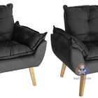 Kit 02 Poltrona Decorativa Opala Preto