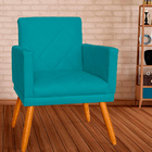 Kit 02 Poltrona Decorativa Pés Palito Nina Estilo Matelassê A