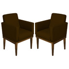 Kit 02 Poltrona Decorativa Resistente Confortável P Sala Deco